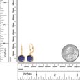 thumbnail image 3 of Gem Stone King 4.00 Ct Cushion Blue Lapis 18K Yellow Gold Plated Silver Earrings, 3 of 4