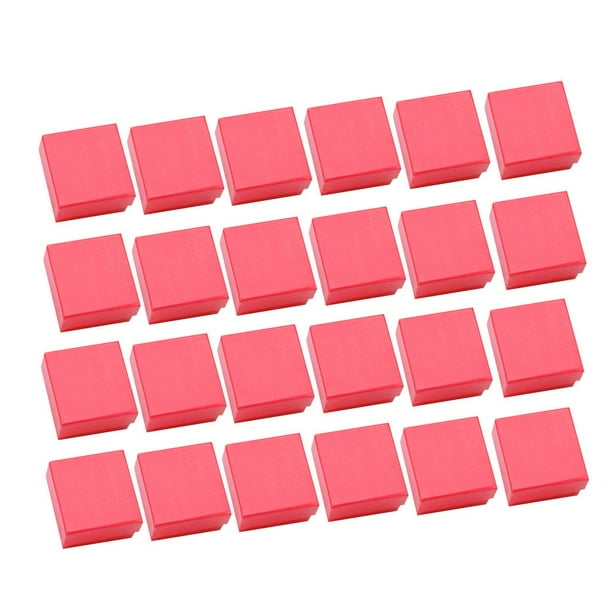 Cajas de de joyería de papel de 24 piezas para anillos de exhibición de joyería, collares de pendientes rojo Yinane Caja de joyería de papel de cartón