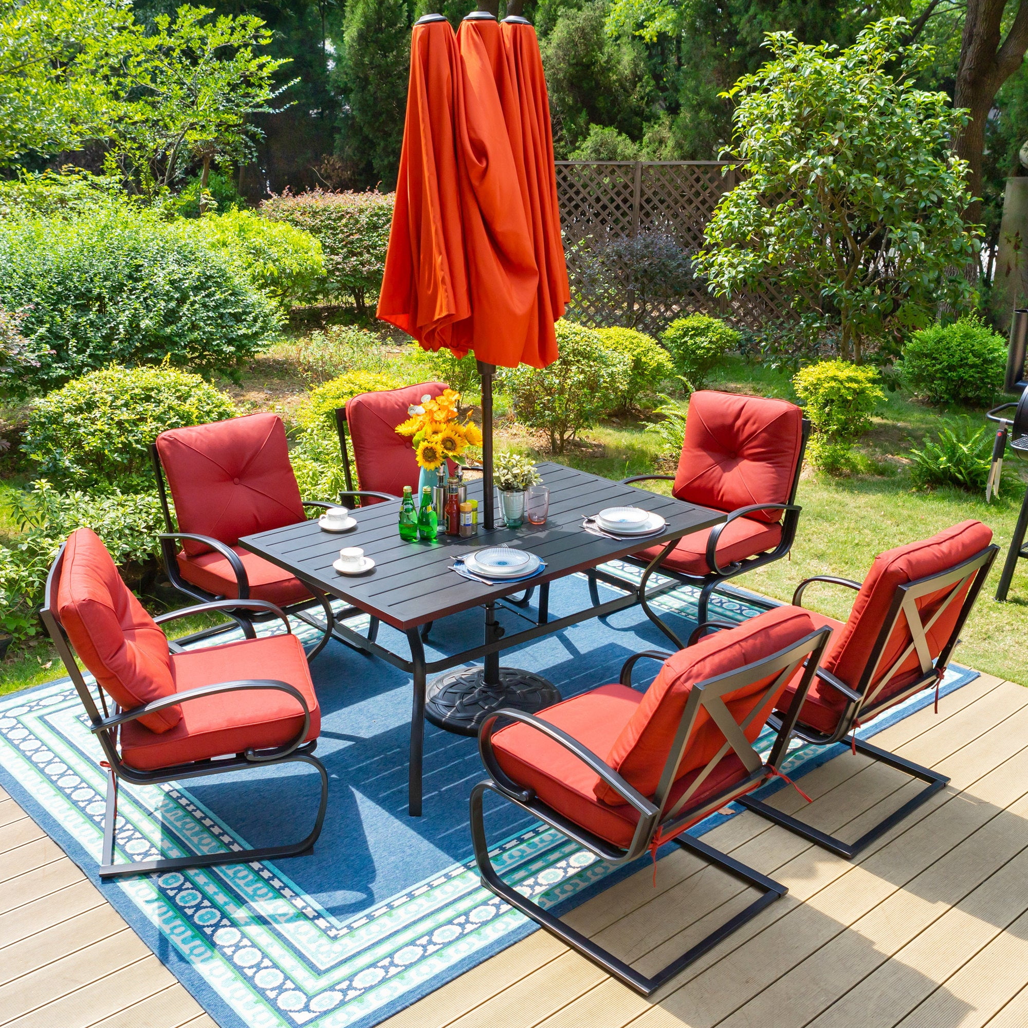 Home Depot Piece Metal Patio Set Wilshire Heights PC Cast Aluminum