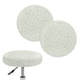 thumbnail image 1 of Uxcell 2-Pack Fundas Redondas para Taburetes de Bar, para Fundas de Asiento de Patrón de Rayas de Poliéster de 12-14 Pulgadas con Bandas Elásticas [Gris Claro], 1 of 7
