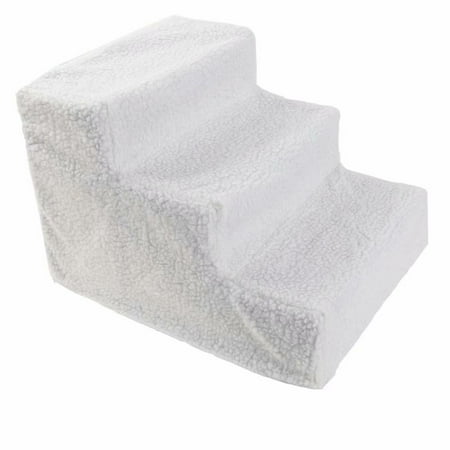 Cat Dog Stairs - Clearance! Soft Portable Cat Dog 3 Steps Ramp Small Climb Pet Step Stairs White