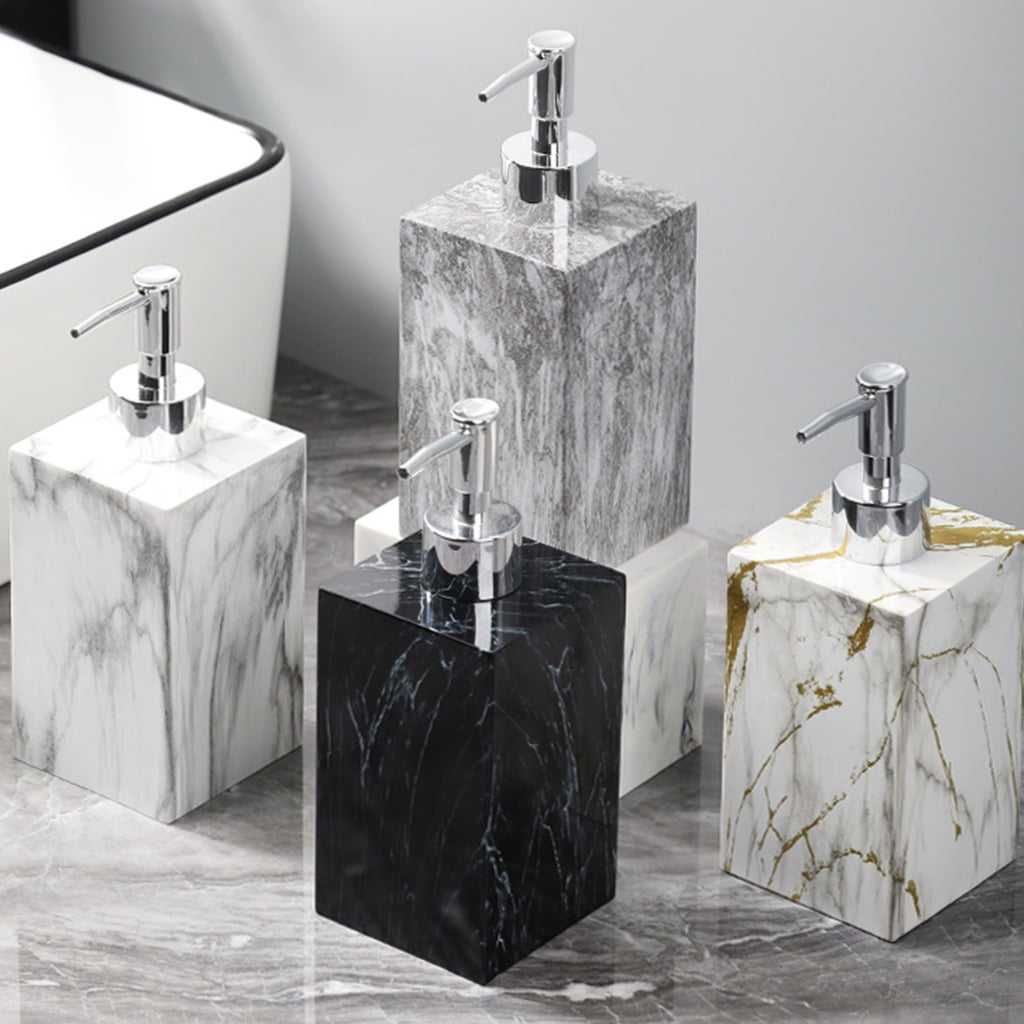 KCAHPAN Resin Liquid Soap Dispenser for Hotel Marble Soap Dispenser Hand Soap Dispenser