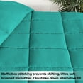 thumbnail image 3 of Superior Solid Comforter Down Alternative Bedding, Twin, Turquoise, 3 of 13