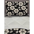 thumbnail image 3 of Flower Comforter & Sham Bedding Set, Leaves and Stalks on Dark Toned Background Simplistic Nature, 3 pcs Duvet Set Microfiber Filling Quilt, 5 Sizes, Cream Burnt Orange, by Ambesonne, 3 of 4