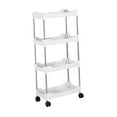 thumbnail image 1 of Tnarru Slim Storage Cart Slide Out Storage Cart Fruits Rack Mesh Trolley Cart Bathroom Organizer Cart Rolling Cart for Office Garage 4 layer Widened, 1 of 8