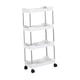 thumbnail image 1 of Carro de almacenamiento con ruedas, carrito utilitario rodante, carrito organizador de baño extraíble, carrito de almacenamiento de cocina para cuarto 4 capas ensanchadas, 1 of 8