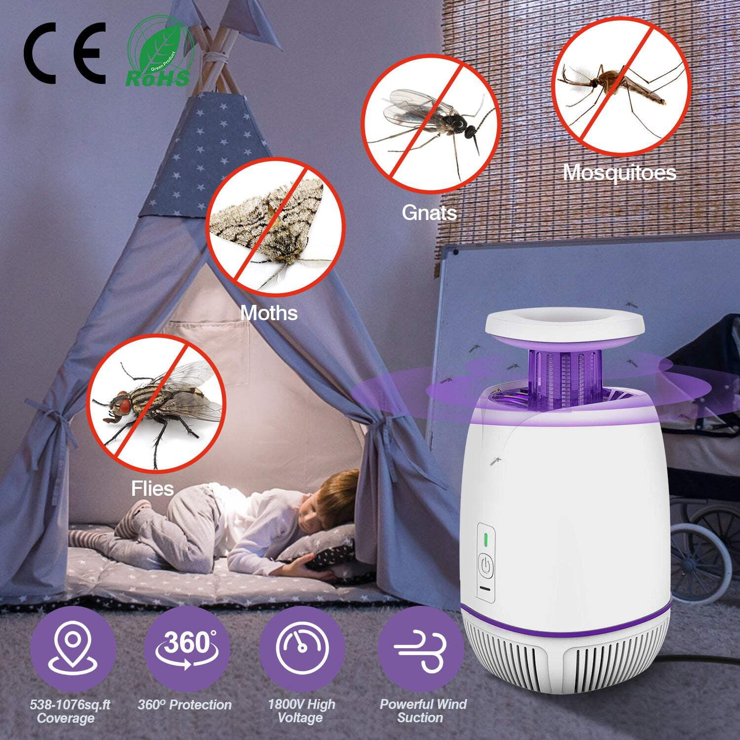 Electric Fly Zapper for Indoor Use