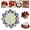 Blue, variant on ABPETE Crochet Flower Placemat,Round Handmade Table Mat with 3D Rose Border, Decorative Floral Doily for Dining Table, Coffee Table, Kitchen and Home Decor(1 Pc,Orange)