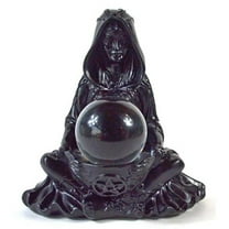 Azuregreen FC50WIT 50 mm Clear Gazing Ball with Witch Women