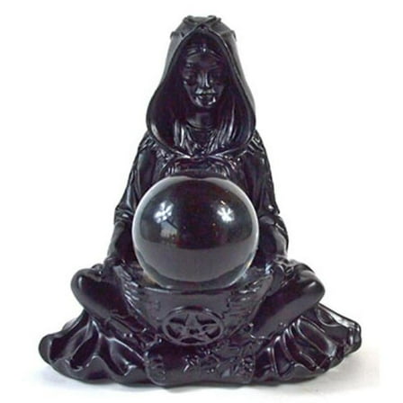 Azuregreen FC50WIT 50 mm Clear Gazing Ball with Witch Women