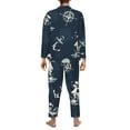 thumbnail image 5 of Kll Vintage Marine Sleepwear Mens Flannel Pajamas,Long Cotton Pj Set, 5 of 9