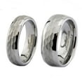 thumbnail image 3 of MJ Metals Jewelry Unisex Adult White Tungsten Carbide Hammered Center 8mm Wedding Ring Size 12.5, 3 of 6