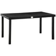 thumbnail image 2 of Outsunny Patio Dining Table for 6, Rectangular Aluminum Outdoor Table for Garden Lawn Backyard, Black, 2 of 9