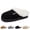 Black, variant on Faux Suede Slippers for Women Men Short Cozy Ankle Slippers with Anti-Slip Sole Platform House Slippers Warm Furry