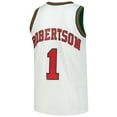thumbnail image 3 of Men's-Mitchell & Ness Oscar Robertson White Milwaukee Bucks Hardwood Classics Swingman Jersey, 3 of 6