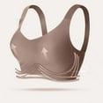 thumbnail image 5 of Wireless Seamless Bralette Full Coverage Supportive Bras for Women Smoothing Breathable No Underwire Padded Push Up Bra (M, Khaki), 5 of 6