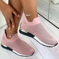 thumbnail image 2 of 2023-hmwy-women Slip On Trainers Running Sneakers ShoesPink36, 2 of 5