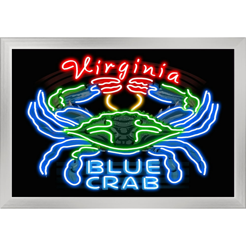 Virginia Blue Crab Neon Sign Lantern Press Artwork