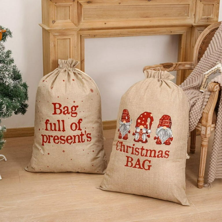 Christmas Gift Bags Large Size Christmas Gift Bag with Drawstring Reusable Durable for Xmas Present Walmart