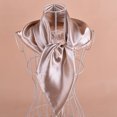 thumbnail image 4 of Opolski Women Headscarf Portable Popular Polyester Solid Color Satin Big Square Scarf for Daily Life, 4 of 8