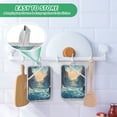 thumbnail image 6 of Two Pieces Of Square Heat Insulation Pad Oven Mitts 7x9.8 Inch Oven Microwave Kitchen Cooking Baking Beautiful Sun and Sea, 6 of 7