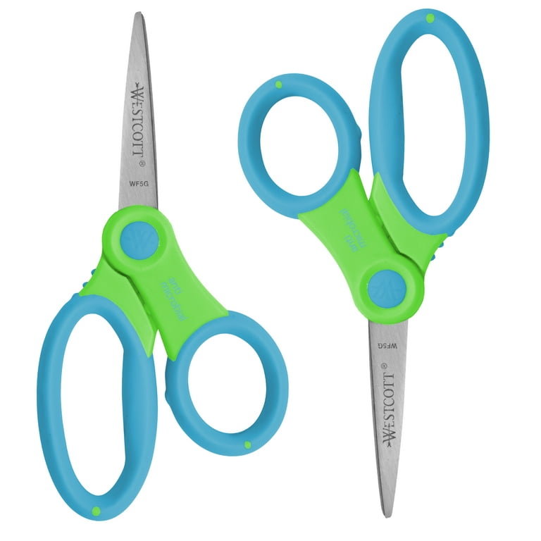 Westcott 5 Pointed Soft Handle Kids Value Scissors, Assorted