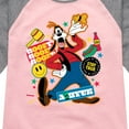 thumbnail image 3 of Disney - Goofy Sticker Look - Toddler & Youth Girls Raglan Graphic T-Shirt, 3 of 4