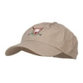 thumbnail image 2 of Golf Ball Tee Crest Embroidered Cap - Khaki OSFM, 2 of 5