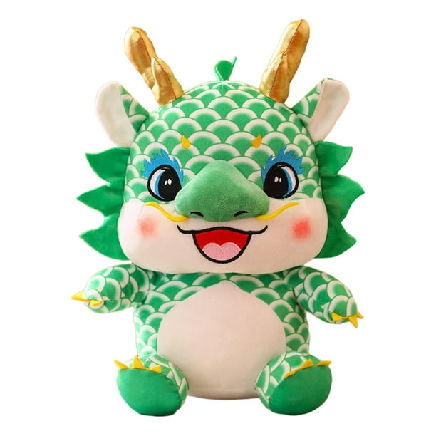 Muñeco de peluche de dragón para fiestas de Año Nuevo chino Verde