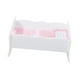 thumbnail image 4 of Cama de madera para muñecas de 45 cm, mueble de juego de simulación con edredón de almohada, instalación rápida, longitud de 52,5 cm., 4 of 9