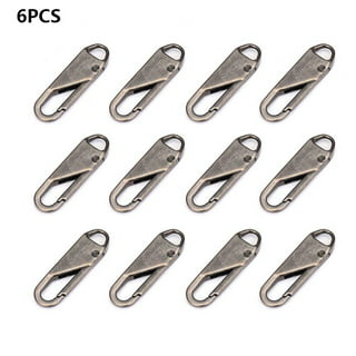 Supvox 12 Pcs 2 Sizes Zipper Pull Replacements Heavy Duty Luggage Zipper Tabs Pull Replacement Zipper Fixer for Suitcase