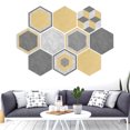 thumbnail image 1 of FUEENIRVA Yellow Hexagon Tile Sticker Adhesive Patches for Floor and Wall Decoration, 1 of 7