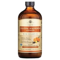 Solgar Calcium Magnesium Citrate Liquid with Vitamin D3 Natural Orange Vanilla 16 fl oz