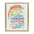 thumbnail image 5 of Stupell Industries Somewhere Over the Rainbow With Rainbow Metallic Gold Framed Floating Canvas Wall Art, 16x20, by Erica Billups, 5 of 5