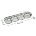 thumbnail image 2 of Outdoor Stainless Steel Tray Compartment Dish Dipping Bowl Portable Camping Tableware for Dining and Food Prep Outdoors, 2 of 4