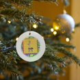 thumbnail image 7 of 3drose, Cute and Festive Donkey, Cinco De Mayo, Colorful Flowers and Circles, Circle Porcelain Ornament, 7 of 7