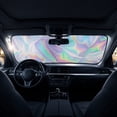thumbnail image 1 of Colorful Car Sunshade Front Windshield Heat Insulation Sunscreen Cover for Summer, Reflective Fabric, Foldable, 145x80cm, 1 of 8