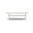 thumbnail image 3 of Pemberly Row X-Style 60" Traditional Wood Dining Bench in White, 3 of 5