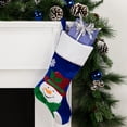thumbnail image 2 of Northlight 20" Royal Blue Embroidered Velveteen Snowman Christmas Stocking with White Cuff, 2 of 7