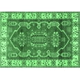 thumbnail image 1 of Ahgly Company Indoor Rectangle Geometric Emerald Green Traditional Area Rugs, 5' x 8', 1 of 4