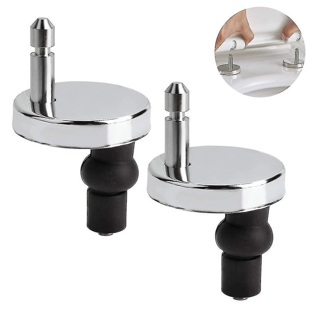 1 par de bisagras para asiento de inodoro, accesorios de bisagra para asiento de inodoro, pieza de fijación para asiento de inodoro, fijación superior, expansión de perno de fijación Universal LingWen 8390606073129