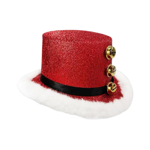 GUOOL Chapeau de Noël Décoratif pour Tenue de Fête Rouge