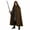 Brown, variant on COOLIK Medieval Hooded Cloak Halloween Renaissance Cape with Hood Wizard Costume Sorcerer Cosplay Renaissance Hooded Cloak Cotton Cloak Halloween Medieval Costume Cape, Green