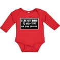 thumbnail image 3 of Inktastic 9 Months on the Inside Boys or Girls Long Sleeve Baby Bodysuit, 3 of 5