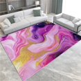 thumbnail image 3 of Living Room Area Rug 7x8 ft Purple Marble Washable Non-Slip Area Rug, 3D Print Low-Pile Carpet for Bedroom, Kids Room, Nursery, Home Decor Rugs, 3 of 7