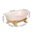 thumbnail image 5 of Fiudx Elegante Bandeja de Frutas, Soporte de Cerámica Multicapa para Aperitivos, Marco de Madera Compacto, Diseño Fácil de Limpiar, Ideal para Fiestas, Bodas y Regalos de Inauguración., 5 of 5