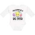 thumbnail image 3 of Inktastic Easter I'm Gonna Be a Big Sister with Purple and Pink Eggs Girls Long Sleeve Baby Bodysuit, 3 of 5