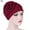 Wine Red, variant on SPRING PARK Women Turban Flower Head Wrap Beanie Scarf Cap Hair Chemo Cap Loss Hat for Men and Women