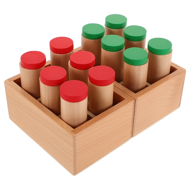 1 juego de material auditivo sensorial Montessori, botellas de sonido, cilindros de sonido, cajas de sonido, juguetes educativos para niños, multiusos