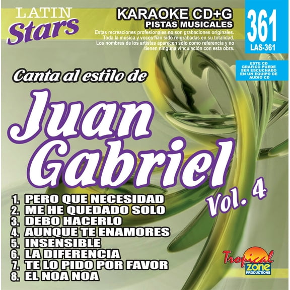 Karaoke Latin Stars 361 Juan Gabriel Vol. 4